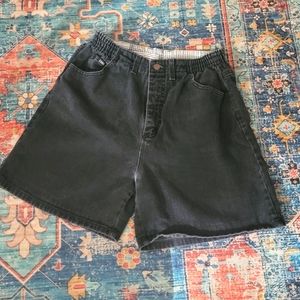 Lee Black denim high waist shorts